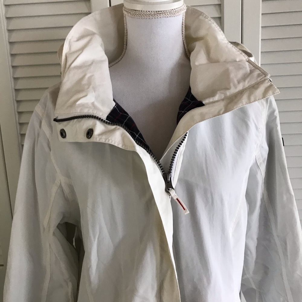 Sebago Women’s White Anorak Sailing Jacket with Detachable Hood Size Medium - Picture 6 of 12